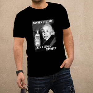 Einstein fekete póló