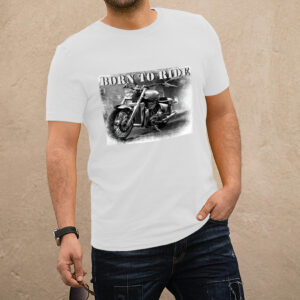 Born to Ride fehér póló