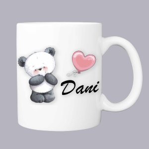 Pandás bögre névvel