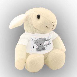 Plüss bárány "Te vagy a legjobb" (B) feliratos pólóban