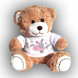 Plüss maci "Te vagy a legjobb" (C) feliratos pólóban