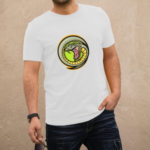 Kígyó fehér póló