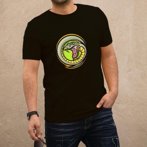 Kígyó fekete póló