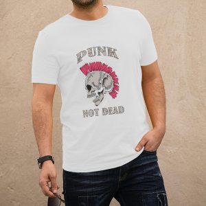 Punk not dead fehér póló