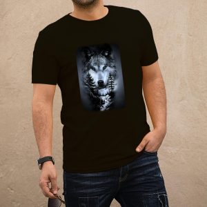 Farkas fekete póló