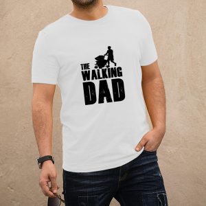 Walking dad fehér póló