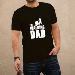 Walking dad fekete póló