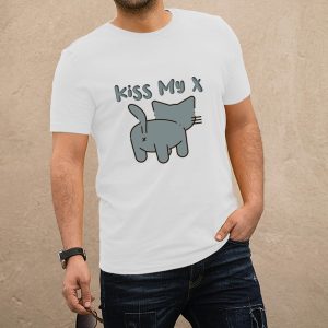 Kiss my ass fehér póló