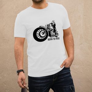 Born to ride fehér póló