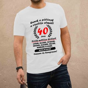 Szülinap (kérdések mellőzése) fehér póló