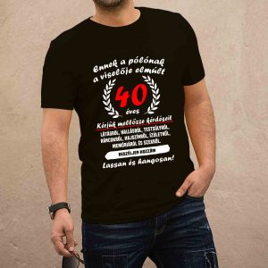 Szülinap (kérdések mellőzése) fekete póló