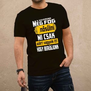 Legénybúcsú (sörös) fekete póló (haverok)