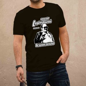 Legénybúcsú fekete póló névvel