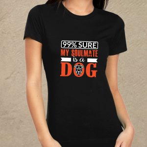 My soulmate is a dog - fekete női póló