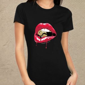 Bullet kiss - fekete női póló