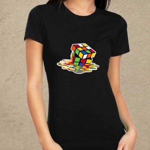 Rubik kocka - fekete női póló