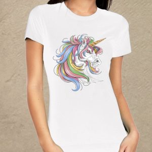 Unicorn - fehér női póló