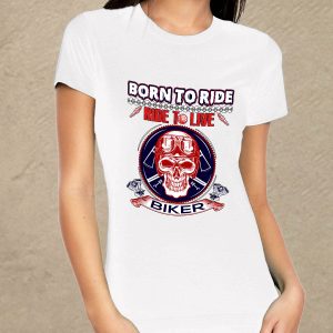 Biker - fehér női póló