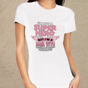 Super hero mom - fehér női póló