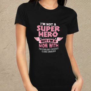 Super hero mom - fekete női póló