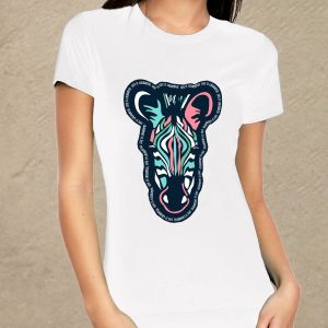 Zebra - fehér női póló