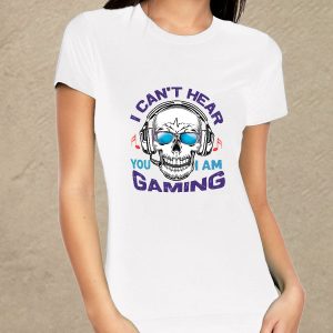 Gaming skull - fehér női póló