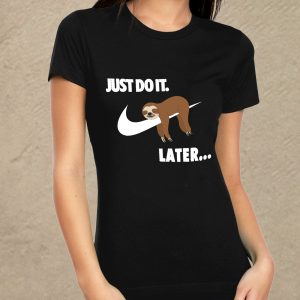 Lajhár - fekete női póló