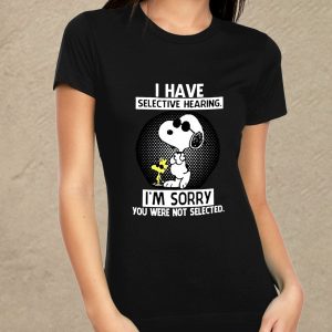 Selective hearing - fekete női póló