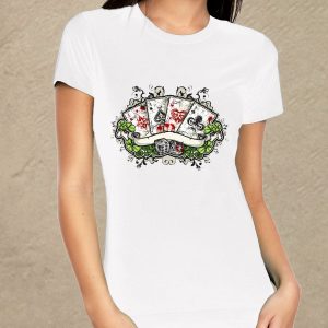 Poker (A) - fehér női póló