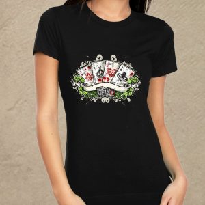 Poker (A) - fekete női póló