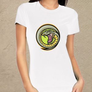 Kígyó fehér női póló