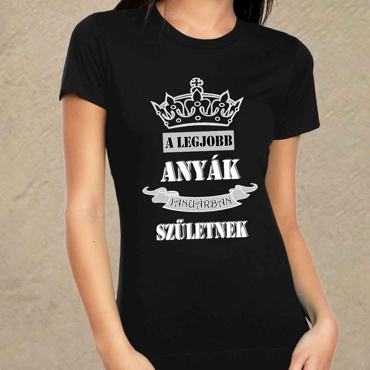 Legjobb anyák fekete női póló