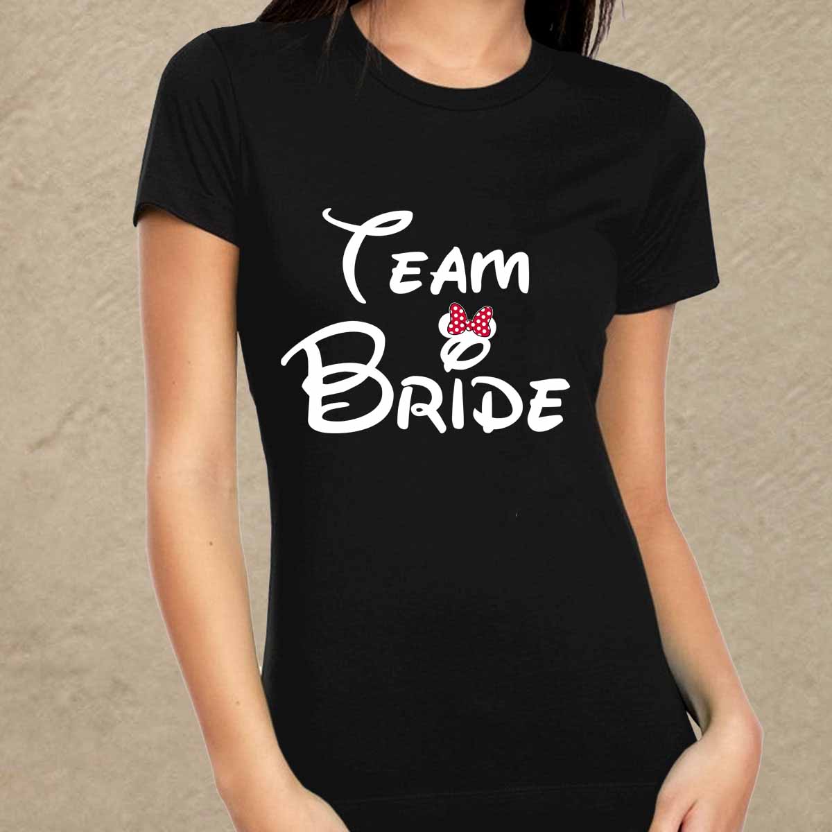 Lánybúcsú Bride Team fekete női póló