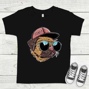 Mops fekete gyermek póló