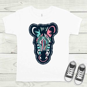 Zebra fehér gyermek póló