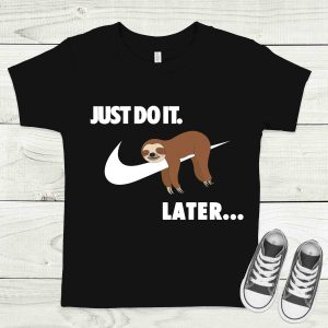 Lajhár fekete gyermek póló