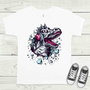 T-rex fehér gyermek póló