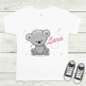 Koala buborékokkal fehér gyermek póló névvel