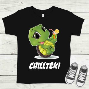 Chillteki fekete gyermek póló