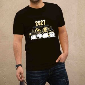 Szilveszteri gnómok fekete férfi póló