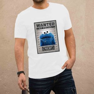 Wanted Cookie Monster fehér póló