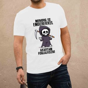 Kaszás fehér póló