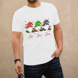 Karácsonyi manók fehér férfi póló nevekkel