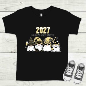 Szilveszteri gnómok fekete gyermek póló