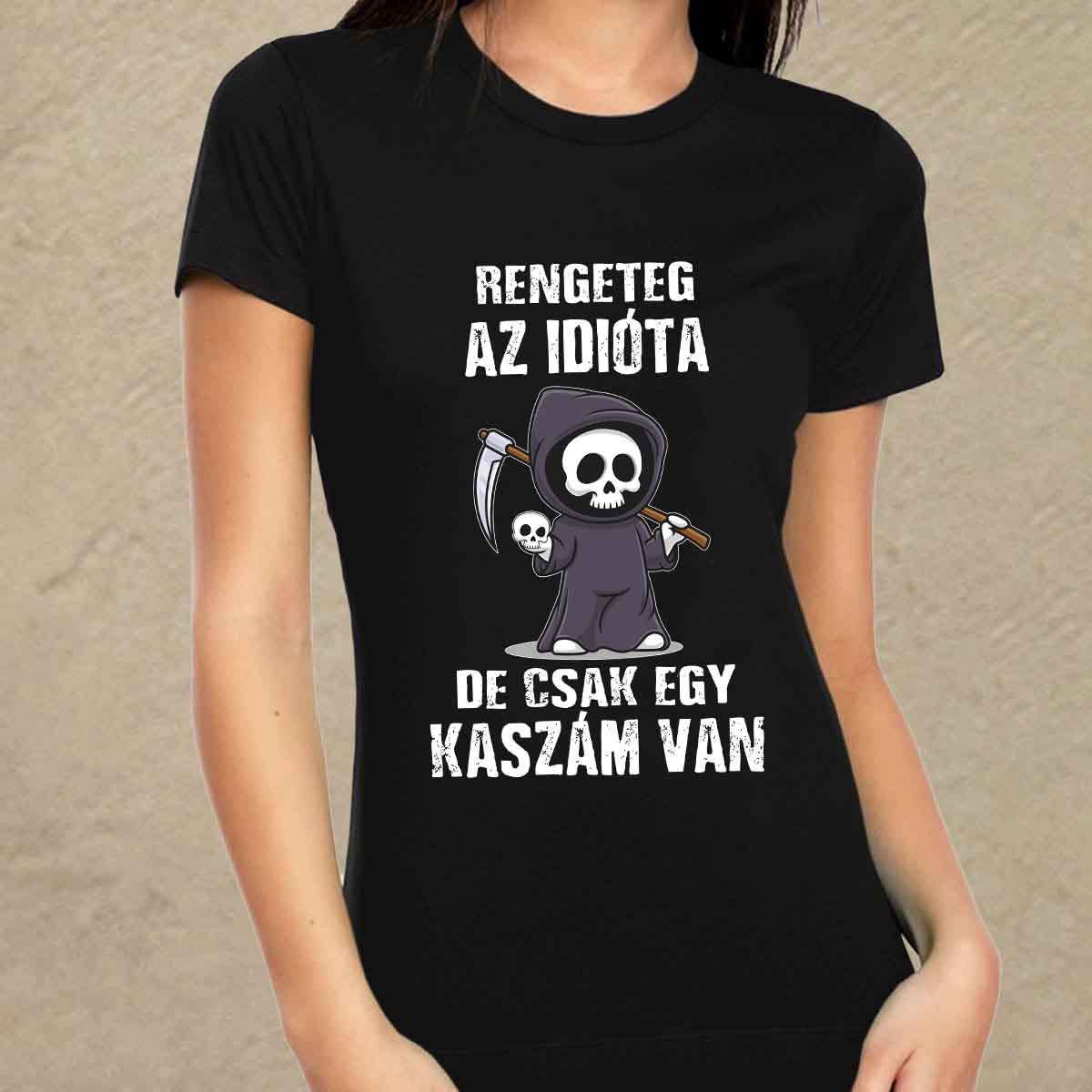 Rengeteg az idióta (fekete női póló)