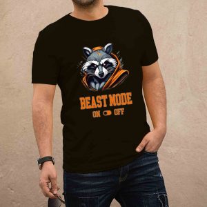 Beast mode fekete férfi póló