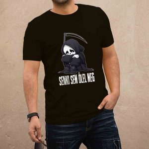 Senki sem ölel meg fekete férfi póló