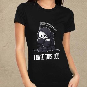 I hate this job fekete női póló