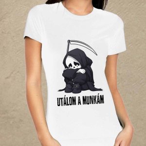 Utálom a munkám fehér női póló