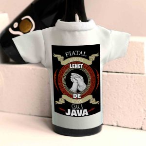 Fiatal bárki lehet (kezek) borosüveg póló fehér